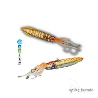 Savage Gear Swimsquid Inchiku 9.7cm 150gr Sahte Balık - Orange Gold Glow - 1